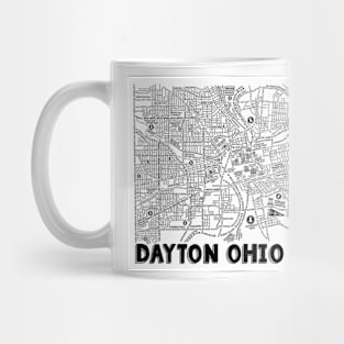 Dayton Ohio Map Art Mug